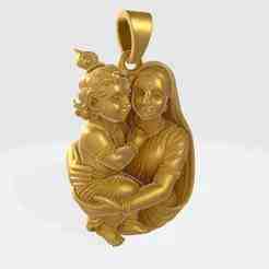 Mother Baby Pendant Keychain N1