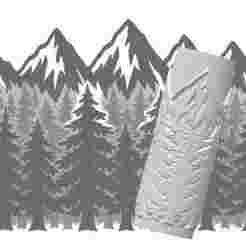 Mountain Pine Forest | Embossed Pattern Roller for Clay | Alpine Landscape 3D Print Design