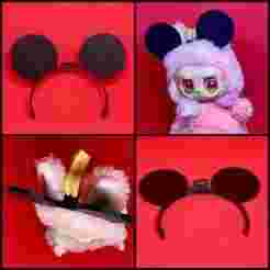 Mouse Ears Headband for Labubu – 2 Versions!