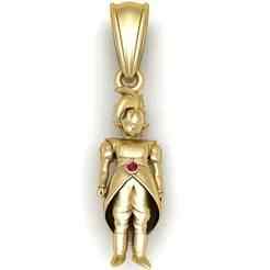 Moustache Girl Gangster Pendant – 3D Printable Model