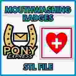 Mouthwashing Badges STL