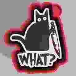 🐱🔪 Murder Cat – Freshie, Keychain, Resin & Candle Mold A bold & stylish bow with cartoon-style cat holding a bloody knife