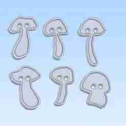 Mushroom Buttons (6 piece)