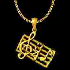 Music notes pendant charm