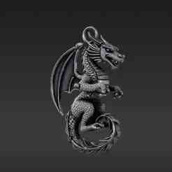 Mythical Wyrm Key Fob 3D Print File - Ancient Celtic Knotwork Jewelry Accessory