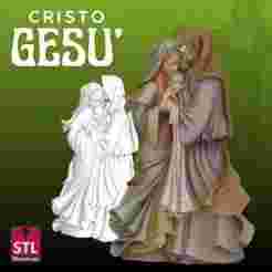 Nativity STL – Modern Embrace Sculpture