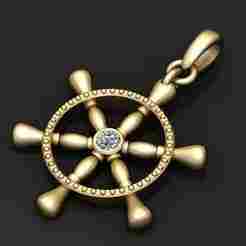 Nautical Ship Wheel Pendant