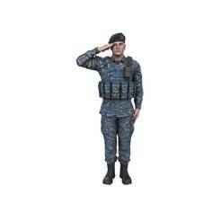 Naval Infantry Soldier Saluting 3D Model