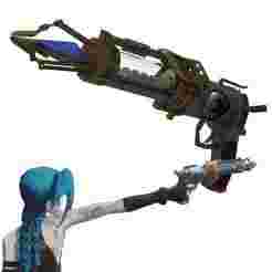 NEW Jinx's gun Zapper from Arcane season 2! Zap zap laser gun with moving levers Cosplay Prop