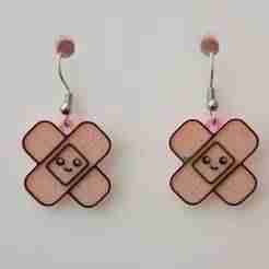 Nurse Essentials Band-Aid Earrings STL – No AMS Needed