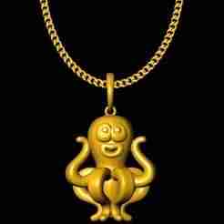 octopus charm 20mm