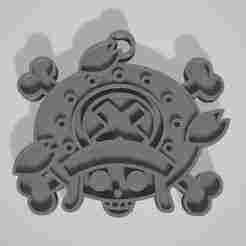 One Piece Face and Skulls Keychains Pack