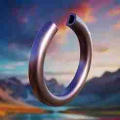 Open D Ring - Alphabet Letter Jewelry 3D Print Model 46