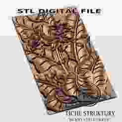 Orchid Floral Pattern – Decorative Relief – 3D STL Model