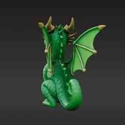 Organic Leaf Dragon Charm - Graceful Fantasy Beast Accessory for 3D Printing