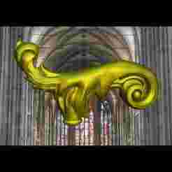 Ornamental rococo cane handle