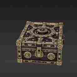 Ornate Gearwork Deck Box with Dice Tray - Fantasy TCG Storage