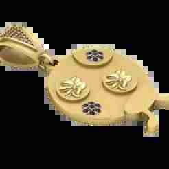 Ornate Ruby Abstract Pendant 3D Printable Model