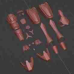 Overwatch Ashe arm, hip armor and decor stl