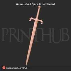 Oyu’s Broad Sword – Onimusha 2 Warlord Replica – 3D Print Ready Cosplay Prop