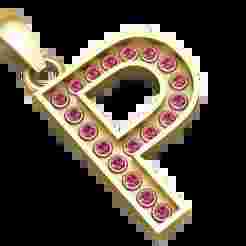 P ALPHABET  PENDANT  3d printable model