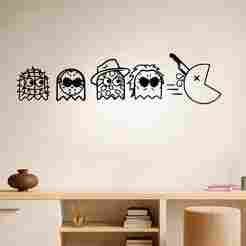 Pac Man Halloween - Wall Art Multicolor