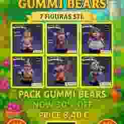 Pack 1 - Gummi Bears Heroes 3D figures Retro Infinity style (7 characters, 80-110mm) : vinyl collectible