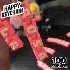 Pack 100 flexible keychains with women's names (Mexico)