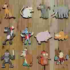 PACK 12 KEYCHAIN KEYRINGS / KEYCHAIN The Simpsons: Springfield Animals (STL & 3MF)