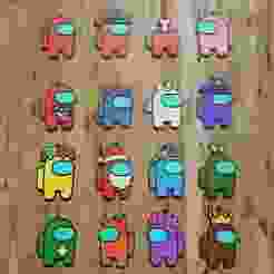 PACK 16 KEYCHAIN KEYRINGS / KEYCHAIN / Among Us (STL & 3MF)