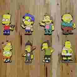 PACK 8 KEYCHAIN KEYRINGS / KEYCHAIN The Simpsons: Children of Mayhem (STL & 3MF)