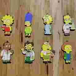 PACK 8 KEYCHAIN KEYRINGS / KEYCHAIN The Simpsons: LISA & THE BRIGHT MINDS (STL & 3MF)