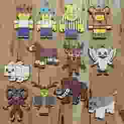 PACK of 12 KEYCHAIN KEYRINGS / KEYCHAIN Roblox: 99 nights in the forest (STL & 3MF)