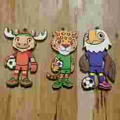 PACK of 3 KEYRINGS of official mascots of the 2026 FIFA World Cup (STL & 3MF)