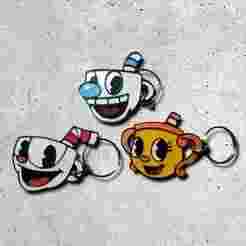 Pack x3 Cuphead Keychains