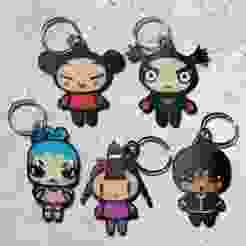 Pack x5 'Pucca' key chains