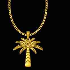 palm tree pendant charm