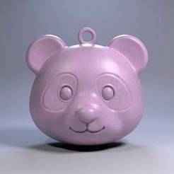 Panda Head Keychain | Cute 3D STL File for Animal Lovers, Printable Panda Charm