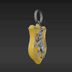 Patience & Dedication House Emblem Fob - Yellow & Silver Wizardry Accessory