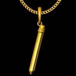 pencil pendant charm