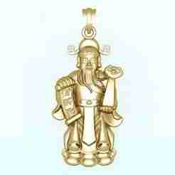 Pendant of god of wealth - Fortune pendant -Lucky pendant 3D print model