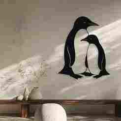 Penguin Family Wall Decor