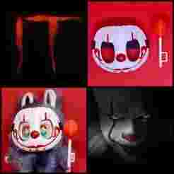 Pennywise Face Plate for Labubu + Red Balloon