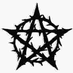 pentagram made from interwoven thorns 2 - 2D/3D Wall Art STL+SVG For CNC Router, Plasma, Waterjet, Laser & 3D Printer