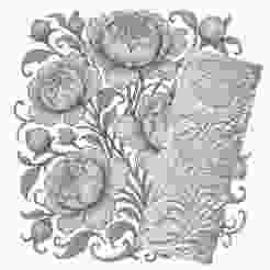 Peony Bloom Cluster Clay Roller – Debossed Texture STL for Pottery, Polymer Clay & Slab Work