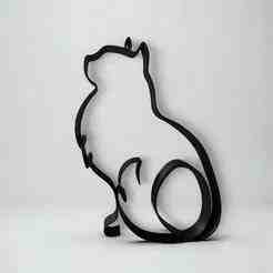 Persian cat Line art