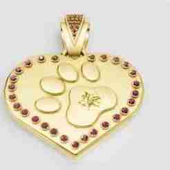 pet memorial pendant 3D printable model