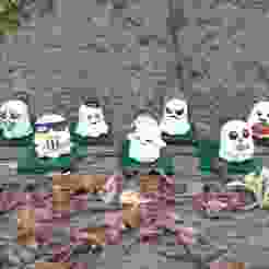 Phantoms on Display - Collection of 10 cute Ghosts - Perfect for Halloween