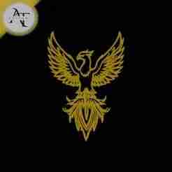 Phoenix - Line Art - 2D Wall Art Decor