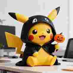 Pikachu Halloween Figurine 3D Print STL - Spooky Cute Model